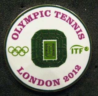 2012 LONDON Olympic Wimbledon TENNIS ITF NOC Internal STAFF pin