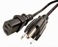 Prong Pin AC Power Cord Cable for PC Desktop Computer
