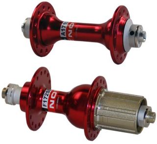 novatec road bike front and rear hubs 32 red