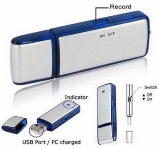New Portable 4G USB Flash Driver Pen Spy Ear Bug Digital Audio Voice 