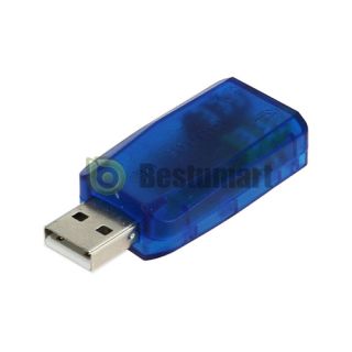 New USB 2 0 3D Sound Card Audio Adapter 5 1 Channel USA
