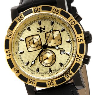 32 Degrees Swiss Descend Chronograph Blk Band Champagne