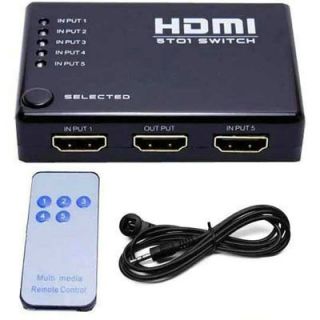 Port HDMI Switch Switcher Selector Hub Remote 1080p