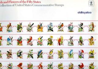 birds flowers commemorative stamps book 1982