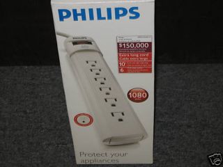 Philips Surge Protector UL 6 Outlets Power Tools New