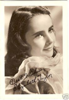 1940s Elizabeth Taylor Child Star Signed 5x7 Repro