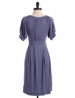   Rac by Anthropologie Purple Stretch Waist Dress Sz XS A Line