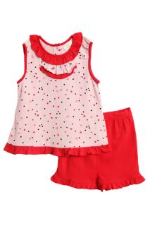 Absorba Toddler Girls 2 PC Tank and Red Shorts Set