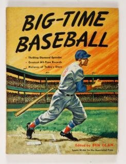 1st Edition BIG TIME BASEBALL 1958 by BEN OLAN, Associated Press 