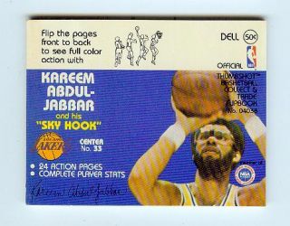 1977 78 Dell Kareem Abdul Jabbar Flip Book Lakers