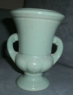 Abingdon Vase Pottery Planter Vtg Classic Urn Shape Classic Grn Color 