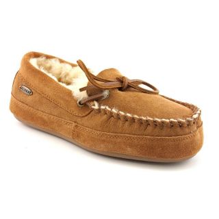 Acorn Camp Mens Size 11 Tan Regular Suede Moccasin Slippers Shoes 