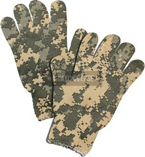 ACU Digital Camouflage Spandoflage Work Gloves (Item #4431)