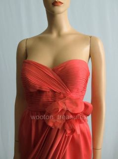 Robert Rodriguez Dress Draped Silk Flower Pink Sz 8