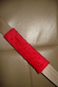 Toddler or Adult Car Seat Belt Strap Cover Minky