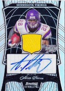 Adrian Peterson 2009 Topps Bowman Sterling Refractor Signed Auto Issue 