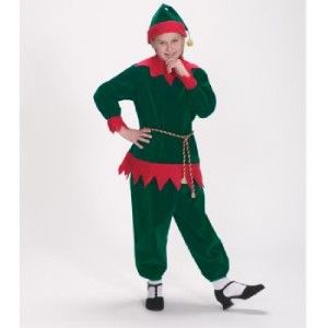 New Childs Velvet Christmas Elf Costume Suit Small 4 8