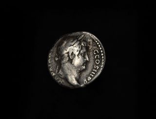Ancient Roman Silver Denarius Coin of Emperor Hadrian