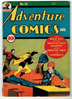 Adventure Comics 53 3 5 Off White Pages Sandman Hour Man Golden Age 