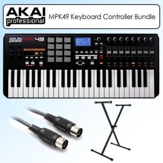 Akai MPK49 Semi Weighted 49 Key USB MIDI Keyboard Controller Kit 