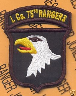 101st Airborne Div L Co 75th Rangers LRRP RVN Patch