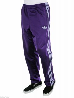 NWT Adidas Originals Firebird Purple and White Track Pants Mens 2XL 