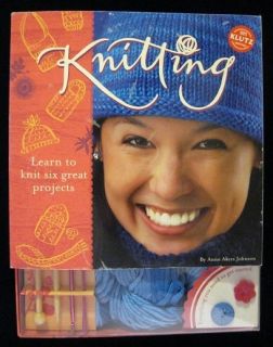   Six Great Projects Knitting Kit by Klutz Anne Akers Johnson New