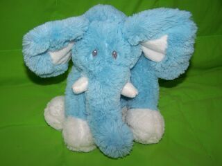 Baby Adventure Blue Elephant Floppy Stuffed Animal Plush Toy 2007 
