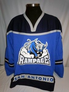 San Antonio Rampage AHL SP Authentic on Ice Game issued Blue Hockey 