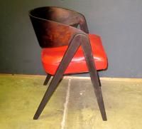 RARE Alan Gould for Herman Miller Compass Chair Restored Red Leather 
