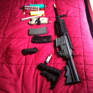 JG Electric Airsoft M4 Parts Gun With Extra Batteries And Mags