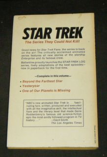Star Trek Log One 1974 TV Adaptation PB 1st Print