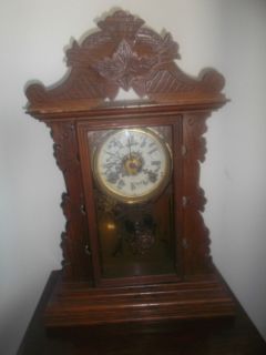 Antique Mantel Clock 8 Day Forestville Conn Alarm Clock