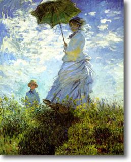 Claude Monet The Stroll Fine Art Canvas Giclee Sample Print