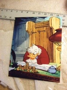 Autographed Alan Young Disney Voice Scrooge McDuck Mickey Christmas 