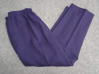Alfred Dunner Petite Womens Purple Pants 12P 16P