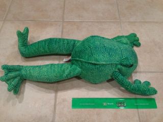 2000 Large 22 Animal Alley Stuffed Green Plush Frog