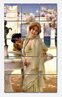 Alma Tadema Difference Marble Mural Backsplash Kitchen 12x20 in