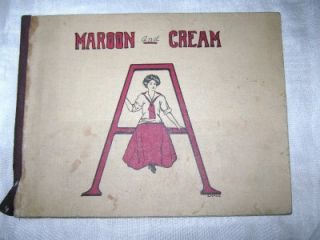Alma College Alma Michigan 1910 Maroon and Cream First Yearbook