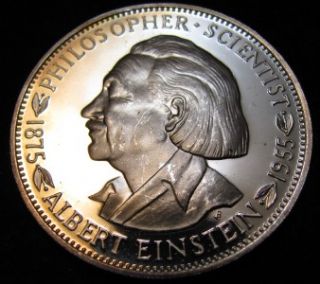   or NCS Sterling Silver 26 4 G 1968 Albert Einstein Commem Medal