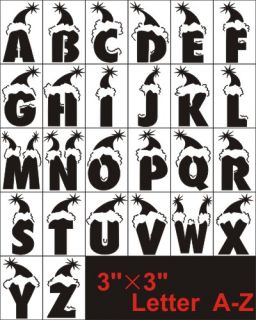 26 PC Alphabet Letter Stencil Christmas Kid Template Paint Sign Party 