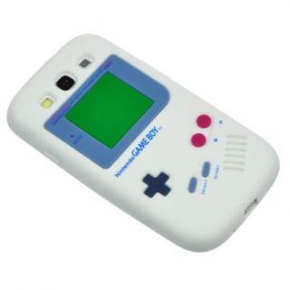 White Game Boy Style Silicone Case Cover Skin for Samsung Galaxy S3 