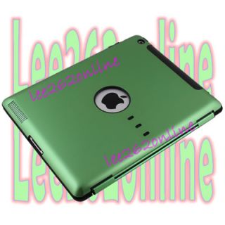 aluminum metal hard case cover for apple ipad 2 green