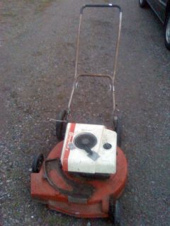 Vintage Simplicity Lawn Mower with Aluminum Deck