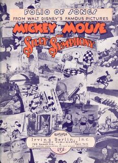 Walt Disney Song Folio Mickey Mouse Silly Symphony 1934