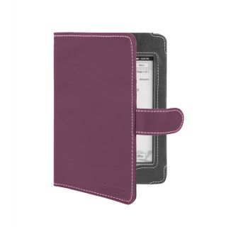  Kindle Touch Wi Fi 3G Purple Faux Leather Book Style Cover Case 