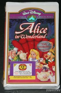 Disney Masterpiece Alice in Wonderland VHS New SEALED