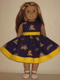 Louisiana State University Dress 4 American Girl Doll