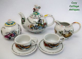 New boxed Paul Cardew Alice in Wonderland miniature teapot teacup tea 