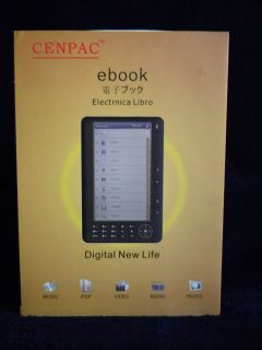 New Cenpac ebook Ematic Digital Reader Music Video Photo Radio